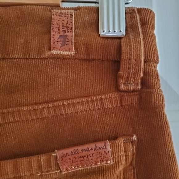 7 For All Mankind Slim Fit Corduroy Pants size 27 (6) in Camel - Picture 3 of 7